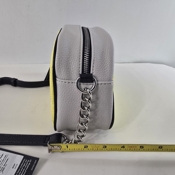 Tahari Quincy Colorblock Hobo Bag Quilt Faux Leather Recycled Tassel Hanbag NWT - Picture 3 of 14